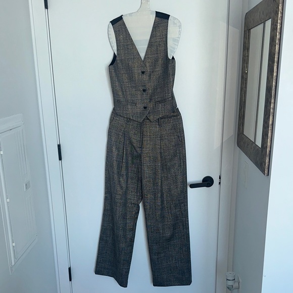 Jason Wu Metallic Plaid Vest & Pants Set - Picture 7 of 13